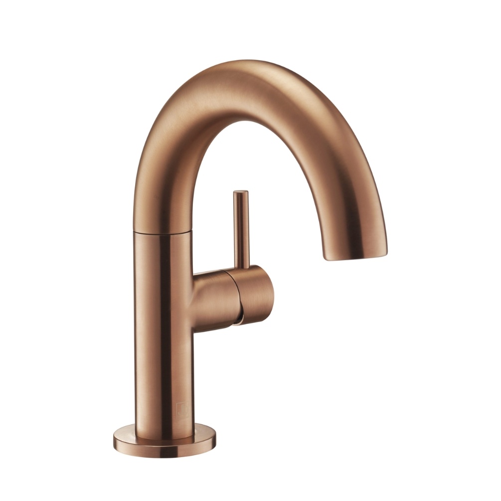 Product Cut out image of the JTP Vos Brushed Bronze Side Lever Basin Mixer